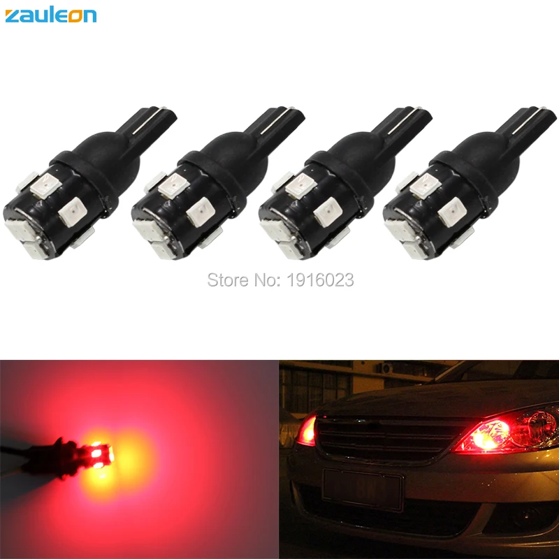 4 шт. T10 W5W 168 194 9SMD 2835 Светодиодный автомобильный клиновидный боковой светильник