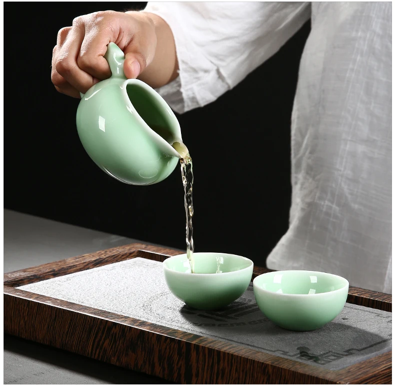 Longquan Celadon чайный набор кунг-фу домашний японский стиль простой пуэр чайный набор Современный чайник чайная чашка с крышкой чаша аксессуары для чая