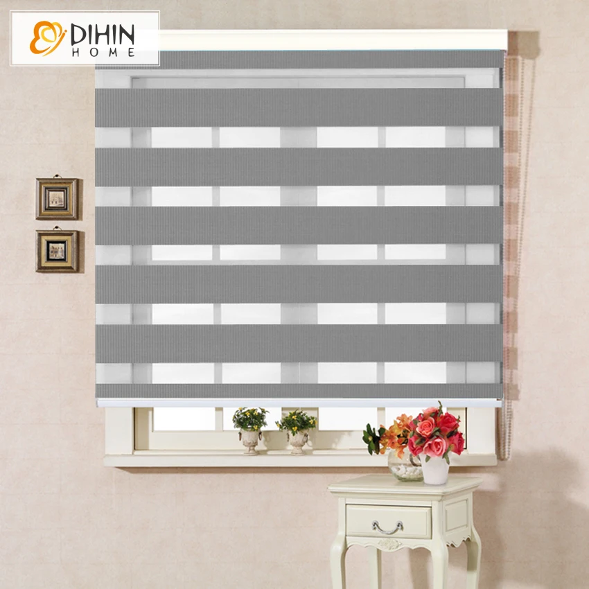 

New Arrival High Quality Modern Zebra Blinds Rollor Blind Curtain Half Blackout Curtains Custom Made W100cmxH100cm