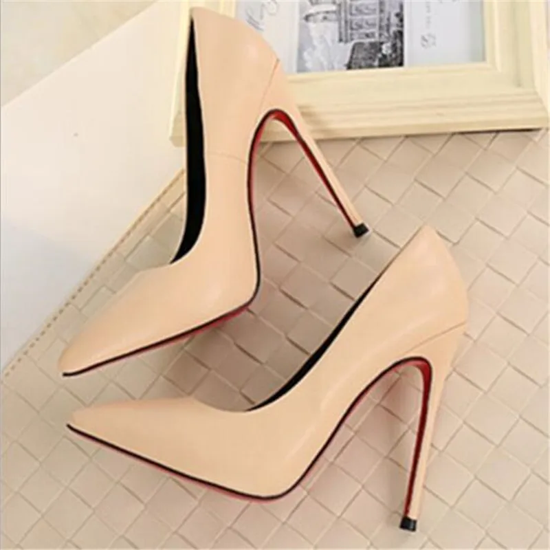 2022 New Super Gas Field Women's Single Shoes Pointed Shallow Mouth Solid Color High Heel Women Shoes Wedding Shoes High Heel