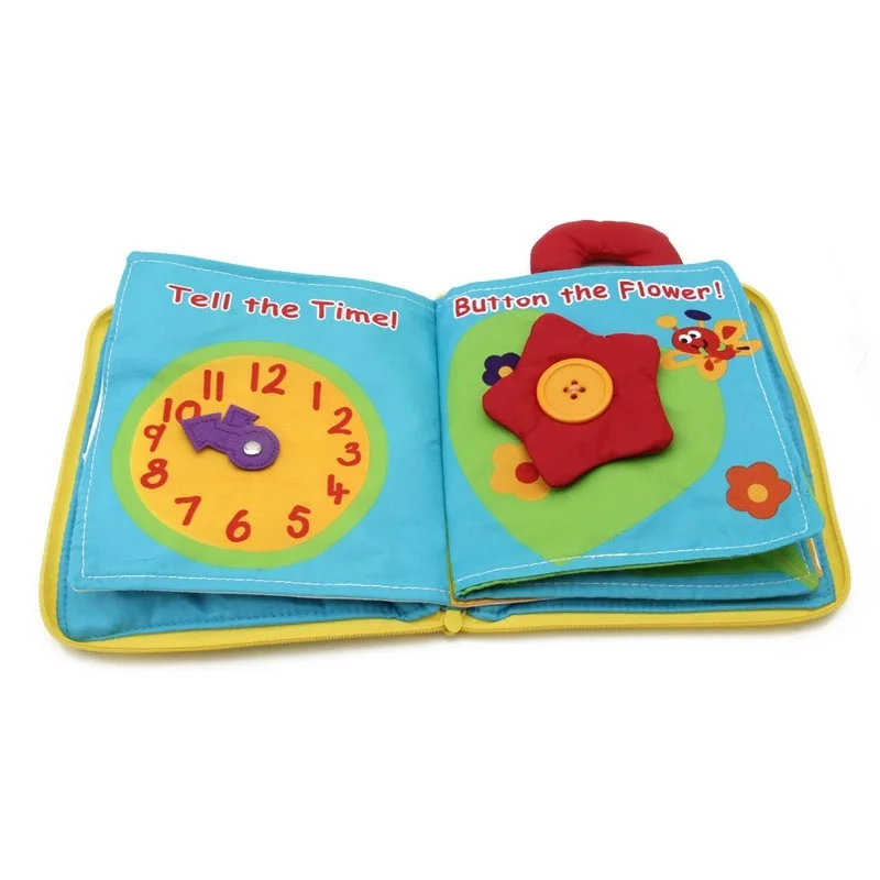 12 pages Multifunction Soft Cloth Baby Books Rustle Sound Infant Early Educational Color Shape Recognition Puzzle Toys | Игрушки и хобби