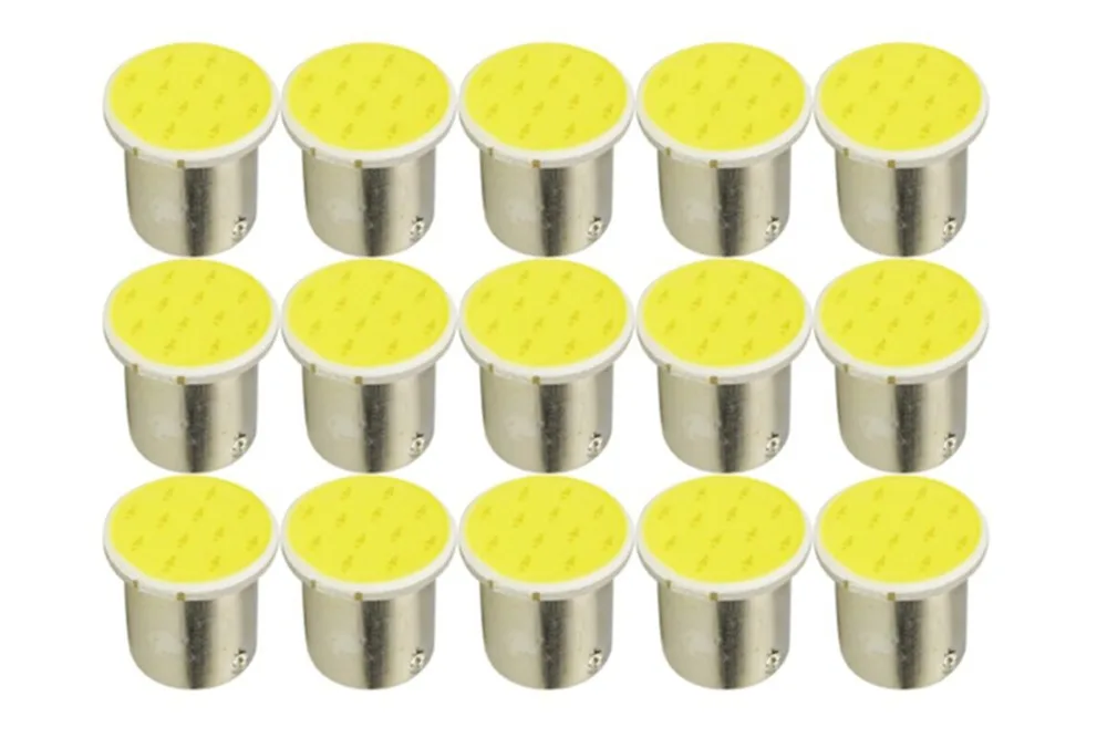 10 шт 12 V BA15S BA15d 1156P21W авто светодиодный лампочка указателя поворота COB Автомобильный Интерьер Свет парковки заднего вида фонарь стоп-сигнала супер яркий