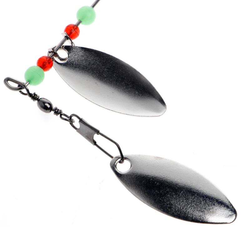 Спиннер приманка с 2 лезвиями резиновый джиг для рыбалки ложка озера реки