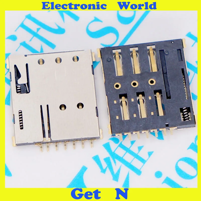 200 шт. самонажимающийся разъем Nano SIM 7P|connectors gold|connector socketconnector 2 |