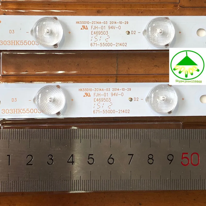 3 шт./партия ЖК-Телевизор подсветка полосы для 55CE5129H1 HK55D10-ZC14A-03 303HK550037 1 шт = 56,6 см 10 светодиодов(1led = 3В