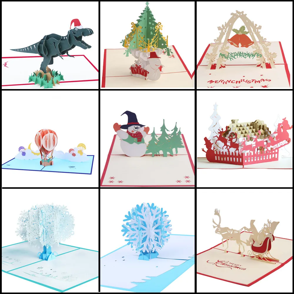 Xmas Convite De Casamento Подробная информация о 3D Популярной открытке рождественское поздравление подарок для ребенка праздник счастливый год рождественские открытки