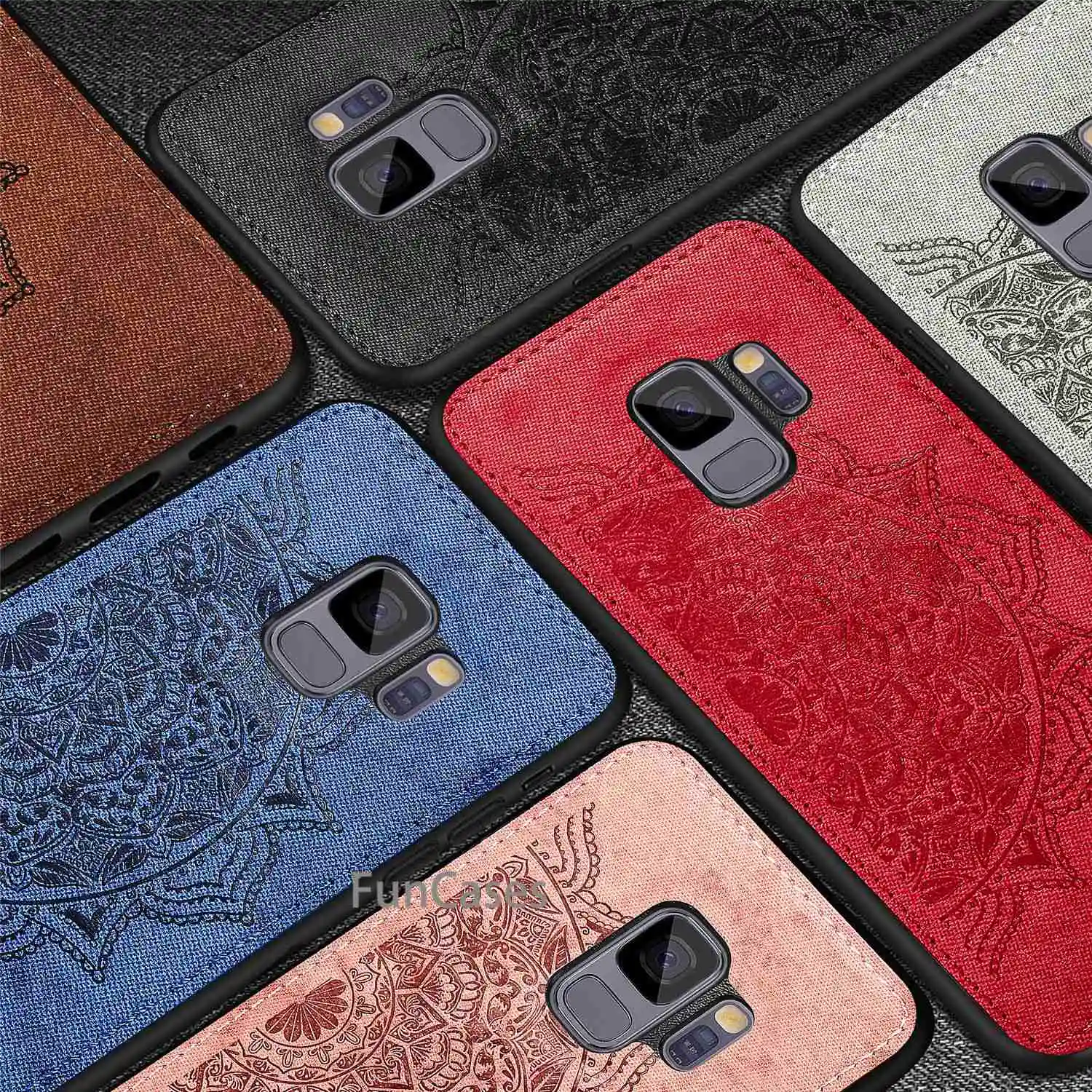 Фото Для samsung Galaxy S9 чехол тканевый Гибридный PU жесткая задняя панель из поликарбоната для samsung S9 Coque полная защита Мода 1 шт. №4