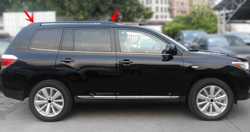 Для Toyota Highlander Kluger 2008 2009 2010 2011 2012 2013 автомобильный верхний багажник на крышу рейка Торцевая Крышка Замена корпуса 4 шт. автомобильный Стайлинг