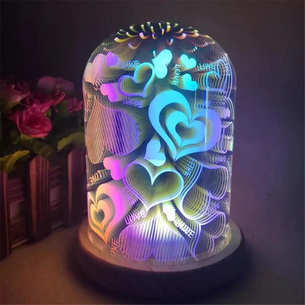 Светодиодный светильник с зарядкой от usb, с красочными 3D волшебными звездами, игрушка, креативный подарок на день рождения, светильник, подарок для подруги# дропшиппинг