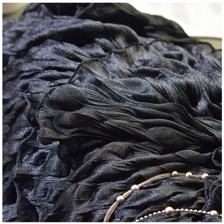 Трехслойная женская летняя длинная юбка модный бренд с оборками Женские Элегантные бежевые Юбки-миди Saias Jupe