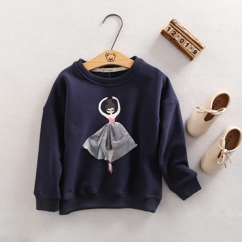 Детские топы для девочек детские футболки с длинным рукавом Осень зима 2017