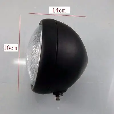 Винтажная мотоциклетная фара янтарного цвета в стиле ретро с боковым креплением