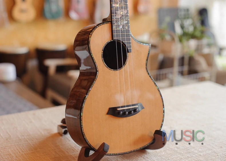 KAWENA KT-02CA full solid wood handmade ukulele with free bag tenor ukuleles | Спорт и развлечения