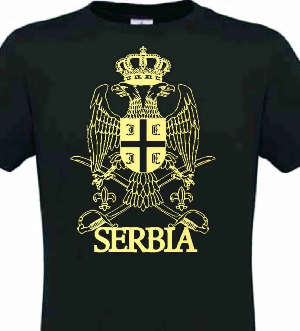 2018 горячая Распродажа летняя стильная футболка Serbien Srebija Belgrad Serbia NEU Schwarz
