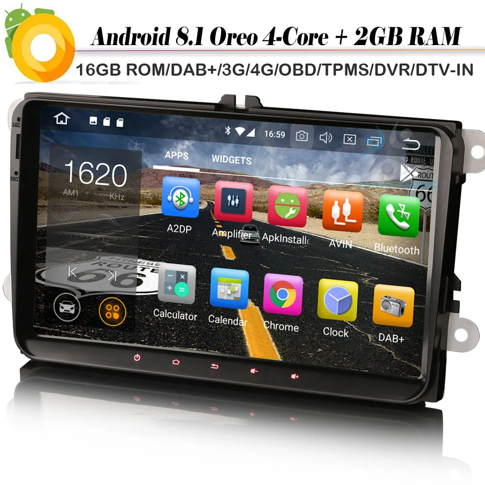 9 &quotDAB + Android 8 1 Авторадио Sat Nav WiFi 4G видеорегистратор с радио OBD gps Bluetooth для PASSAT Amarok