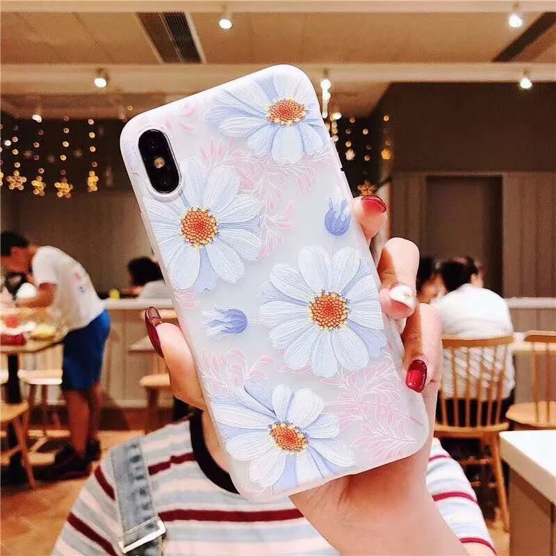 Новый 3D цветок мягкий TPU чехол для samsung Note9 S9 S10 S8 плюс J7 J8 J2 J2pro J4 J6 J6plus 2018 J2prime J5prime