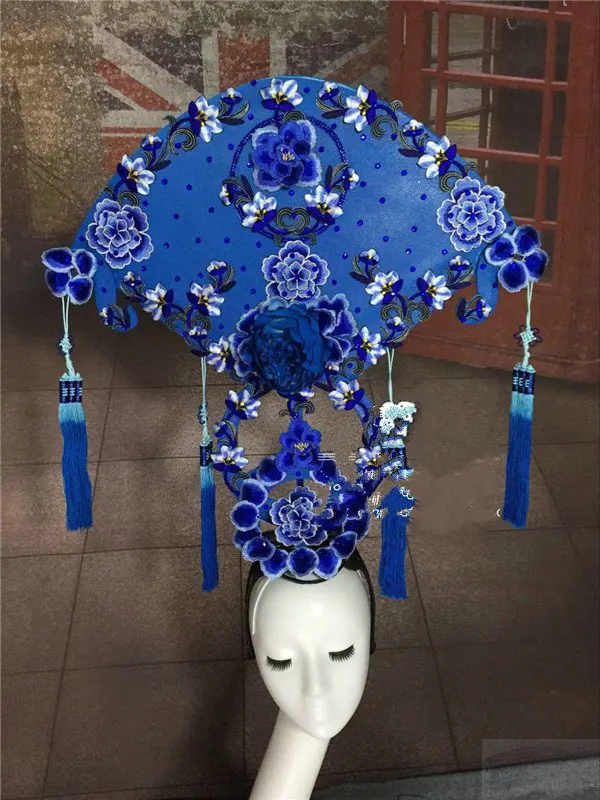 novelty art headdress festival dance carnival Halloween head wear accessories flower vase pageant headpiece