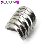 COUYA Fashion Big Rings for Women 5 Colors Red Green Orange Black Crystal Finger Ring Big Glass Stone Wedding Rings Jewelry