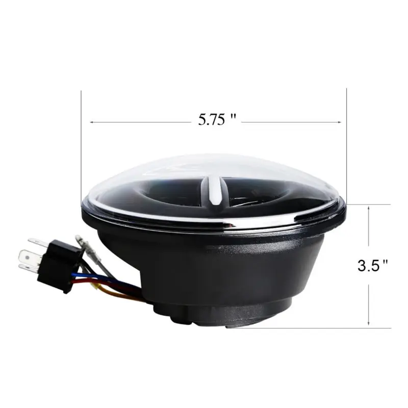 Мотоцикл 5-3/4 5,7" Круглый проектор светодиодный налобный фонарь для Harley Touring модели Dyna Bad Boy Softail Sportster 883 1200