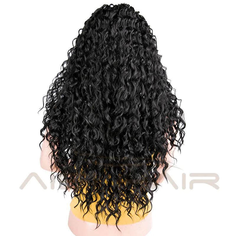 I's a wig AISI HAIR 2" длинные вьющиеся черные синтетические кружевные передние парики с детскими волосами афроамериканские плетеные парики для женщин