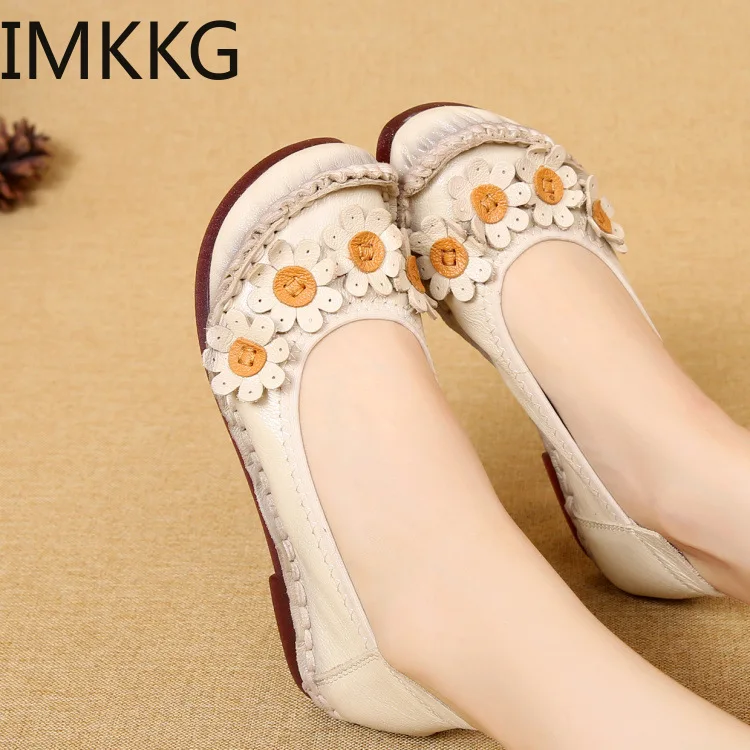 Женские лоферы ручной работы на плоской подошве повседневные туфли из