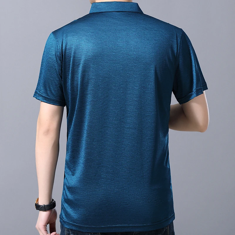2019 брендовая Повседневная летняя Однотонная рубашка поло с коротким рукавом