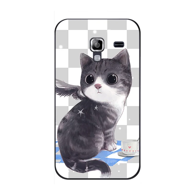 Модный чехол с мультяшным рисунком для samsung Galaxy Ace 2 II i8160 8160 GT-I8160, чехол для телефона с изображением кота и пейзажа