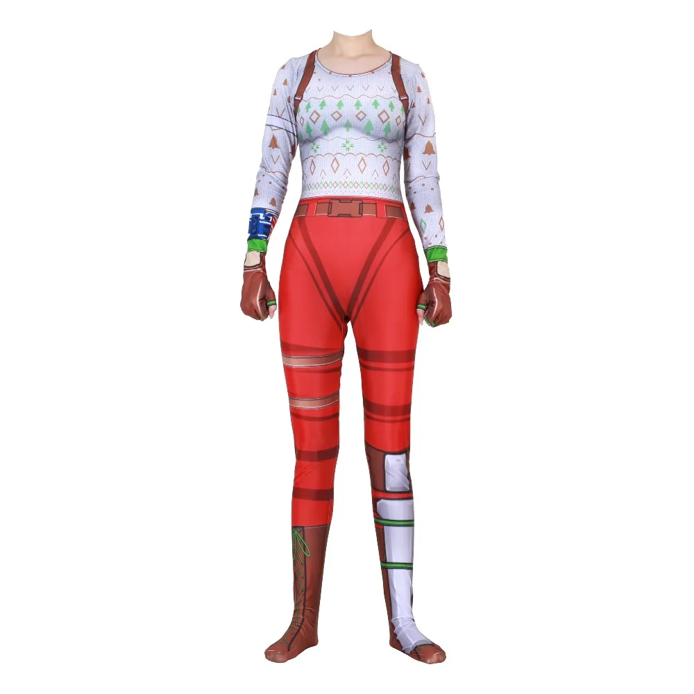 Костюмы для косплея на Хэллоуин день всех святых Epic Games красный NOSED RAIDER zentai