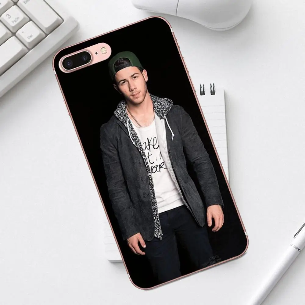 Qdowpz Nick Jonas Мягкий ТПУ чехол с принтом для iPhone 4 4S 5 5C SE 6 6S 7 8 Plus X XS Max XR Galaxy A3 A5 J1 J3 J5 J7 2017