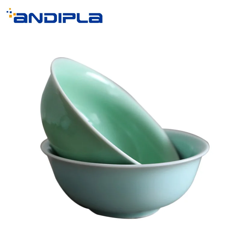 

Longquan Celadon Rice Bowl Ramen Bowl Soup Dessert Container Ceramic Dinnerware Tableware Home Kitchen Accessories Decor Crafts
