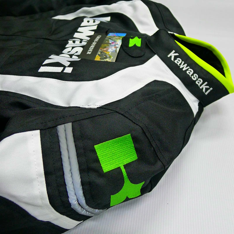 Для kawasaki Oxford гоночный костюм мотоциклетные брюки четыре сезона велосипедный костюм кросс-кантри анти-осень теплая куртка тянуть костюм