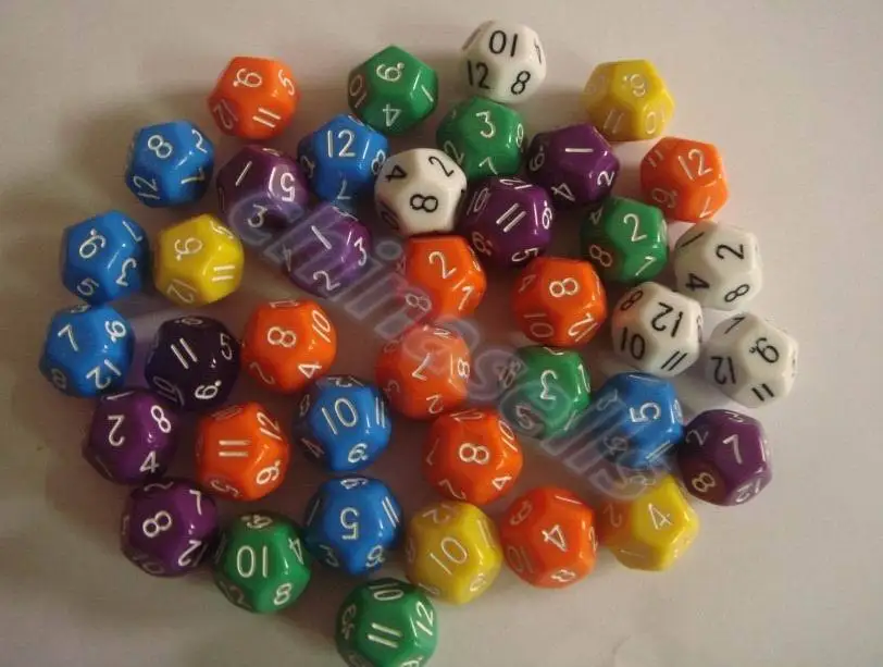 4 шт. покер фишки кости 18 мм 12 сторонний Спот Веселая деталь D & ролевые игры для