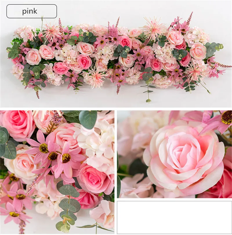Искусственные цветы künstliche blumen искусственные цветы для декора Великолепный свадебный Шелковый цветок ряд реквизит ими