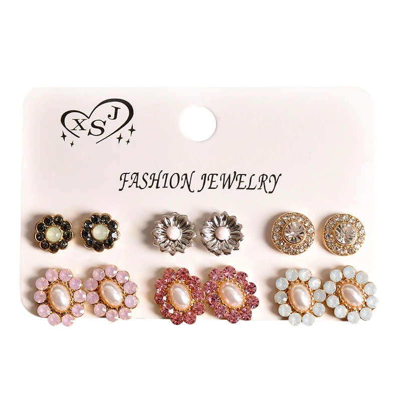 Новые модные женские Украшения оптовая продажа вечерние серьги гвоздики для