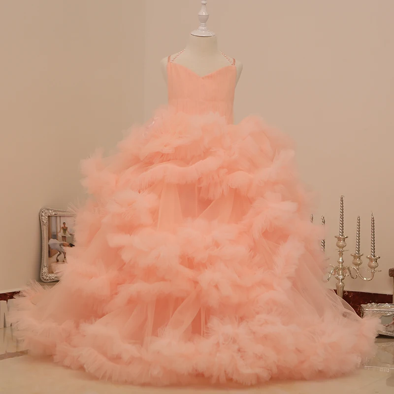 Пышные пышные платья для маленьких девочек Vestido Longo коллекция 2016 года бальное