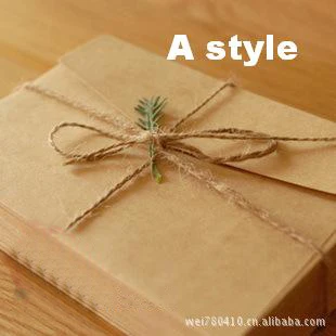 A style 50pcs Винтажный натуральный Простой крафт-бумажный конверт, поздравительный/Invitatioin Подарочный конверт для свадьбы/Рождественские вечерние, высокое качество 50 шт - Цвет: A style 50pcs