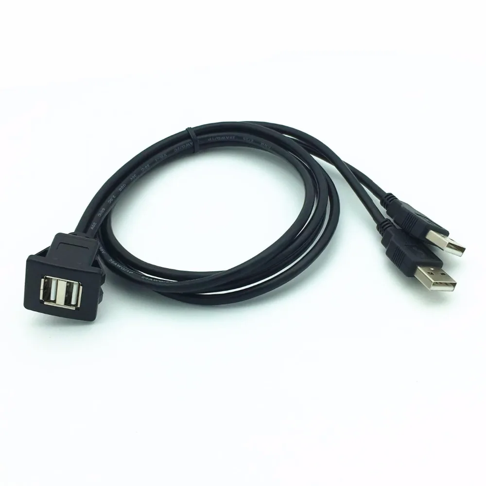 Удлинительный Кабель USB 2 0 с двумя портами квадратная панель удлинителем для