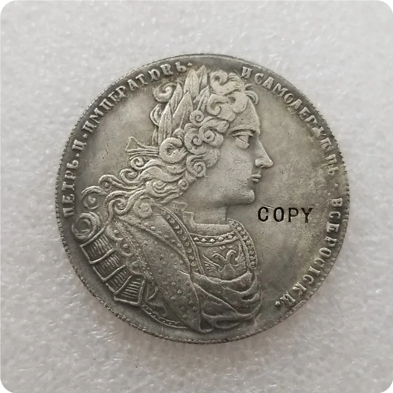 1 рубль 1727 Россия Petr II копия монет памятные монеты-копия памяти | Дом и сад