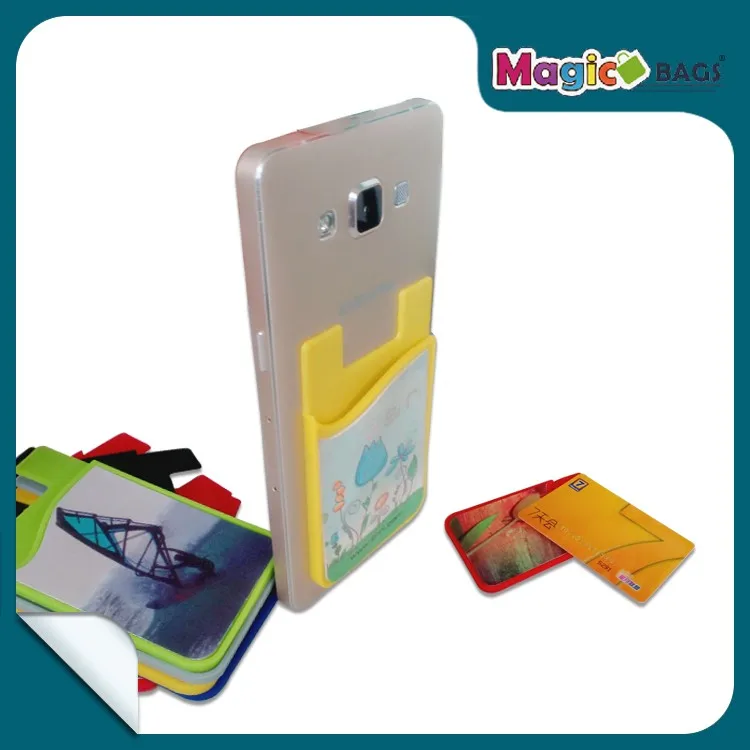 Лидер продаж 2 1 дюймовый силиконовый бумажник для телефона с очистителем из