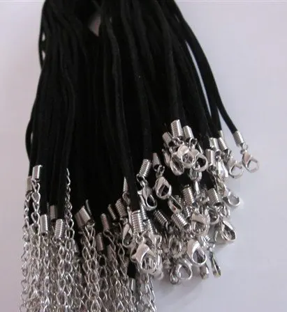 50 шт. черный замшевый шнур для ожерелья с застежкой-лобстером | Украшения и