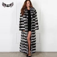 rex rabbit fur coat is 130 cm long coat women hooded rabbit fur coats thick warm womens 2021 winter solid parka with natural fur