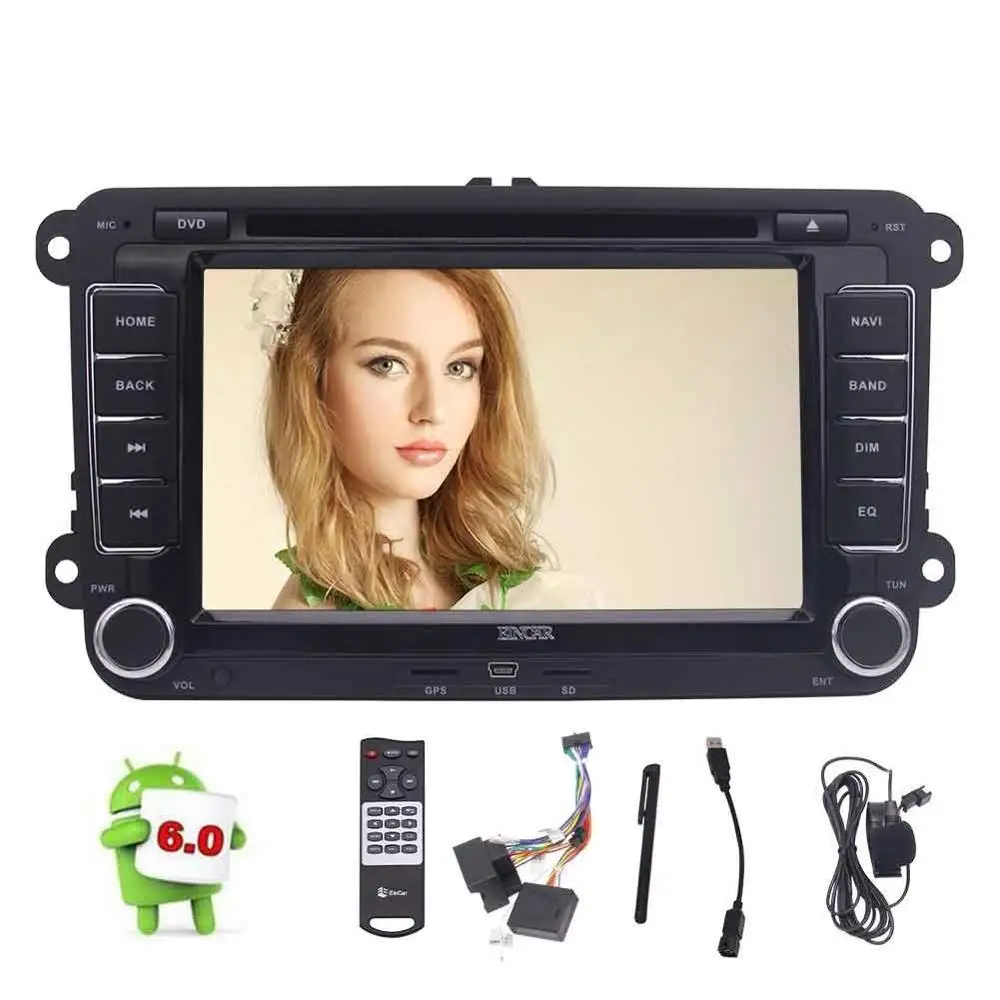 Android6.0 автомобиля Автомобильный приемник с dvd проигрывателем в Dash двойной 2din gps