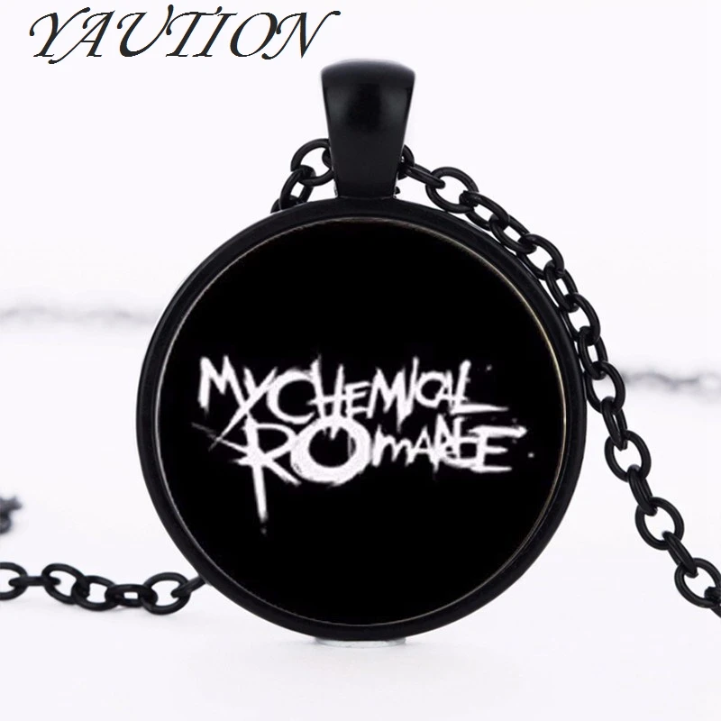 Yaution Новая мода стекло Цепочки и ожерелья образ рок группа My Chemical Romance Цинк