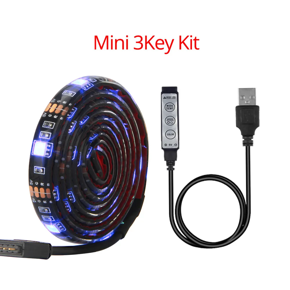 17Key пульт дистанционного управления USB светодиодный 5050 RGB 50 см 1 м 2 м Bluetooth приложение управление мини 3Key управление Лер гибкий светодиодный светильник ТВ фоновый светильник