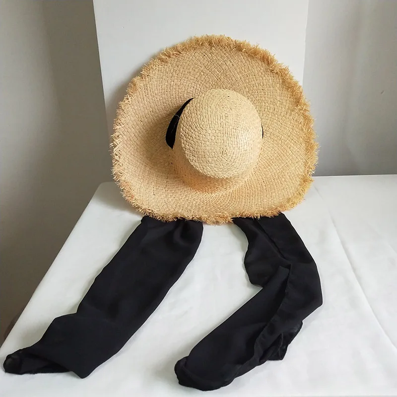 Шляпа GETSRING женская Соломенная Пляжная Панама с плоским верхом белая розовая