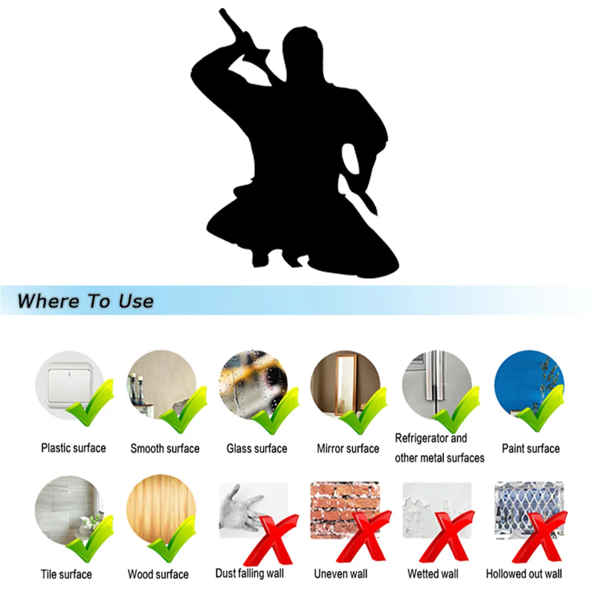 Стена для дома с воином ниндзя наклейка окон и стекла на дверь автомобиля ноутбук