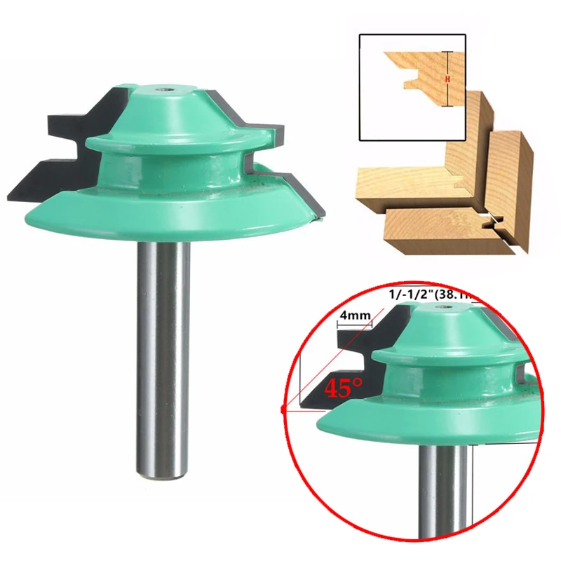 Лучшая Акция 1 шт. 45 градусов блокировочный торцевой фреза 1-1/2 &quotДиаметр 1/4&quot