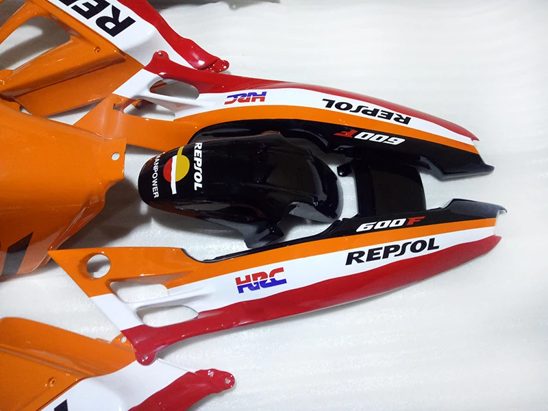 Высококачественный комплект обтекателей для HONDA CBR 600 F3 1995 1996 оранжевый репсол
