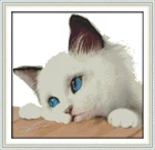 Картина для вышивки крестиком с изображением голубого кота Joy Sunday в виде животного, Бесплатная печать для оптовой продажи в интернет-магазине, Заводская распродажа