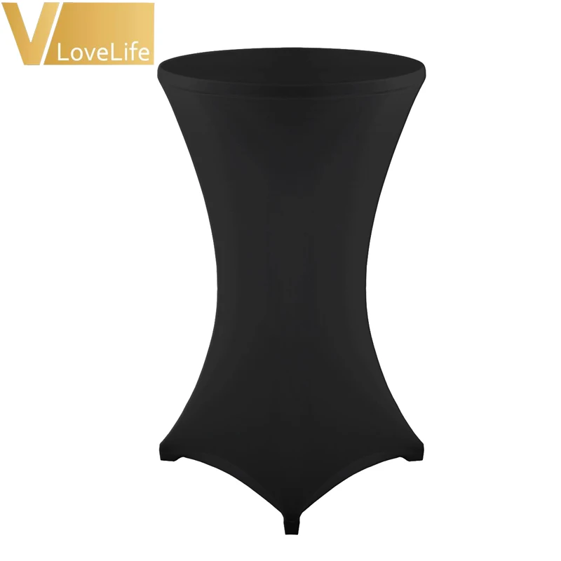 1 шт. 80 см белый/черный/слоновая кость покрытие для коктейльного стола лайкра
